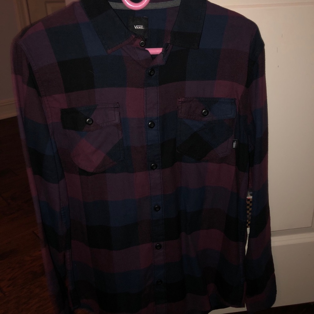 Vans plaid casual button down shirt